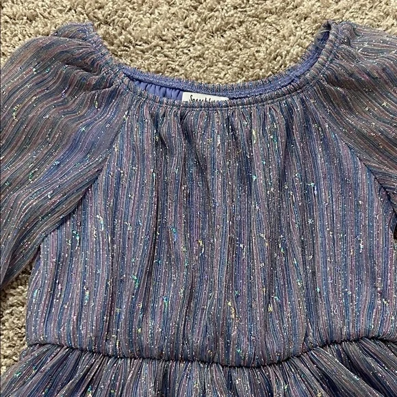 Speechless Blue and Iridescent Kids Dress - Picture 11 of 16